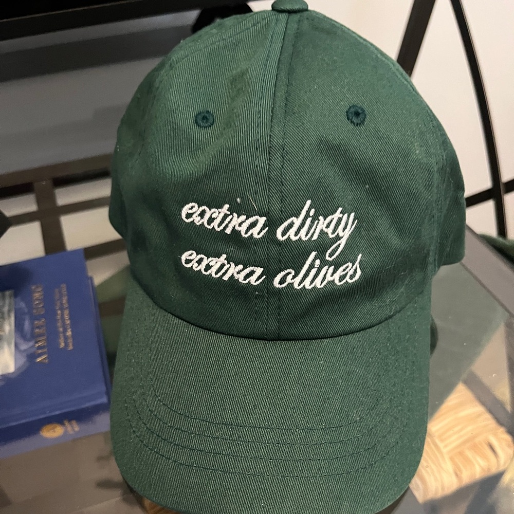 Unbranded Green 'extra dirty extra olives' Baseball Cap